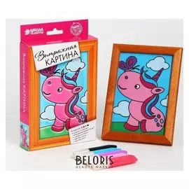 Витражная мини-картина «Единорожка»