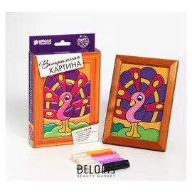 Витражная мини-картина «Павлин»