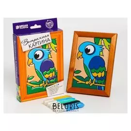 Витражная мини-картина «Попугай»