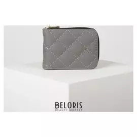 Визитница, 11 листов, цвет серый