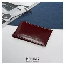 Визитница, 1 ряд, 18 листов, цвет бордовый