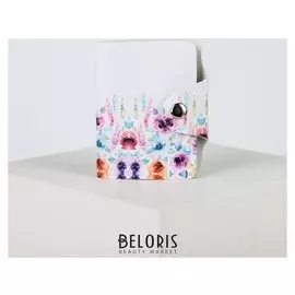 Визитница, 28 картхолдеров, на кнопке, цвет белый