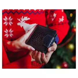 Визитница, 2 ряда, 20 листов, цвет синий