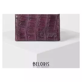 Визитница горизонтальная, 1 ряд, 18 листов, цвет бордовый