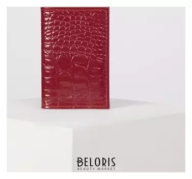 Визитница горизонтальная, 1 ряд, 18 листов, цвет красный