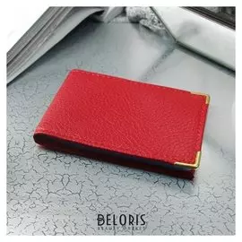 Визитница горизонтальная, 1 ряд, 22 картхолдера, цвет красный