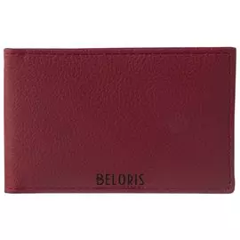 Визитница/кредитница однорядная Brauberg "Favorite", на 24 карты, под фактурную кожу, бордовая