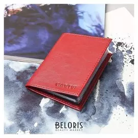 Визитница вертикальная, 1 ряд, 18 холдеров, цвет красный