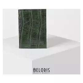 Визитница вертикальная, 1 ряд, 18 листов, цвет зелёный