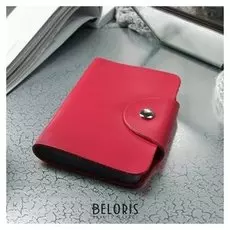 Визитница вертикальная, 1 ряд, 26 картхолдеров, цвет малиновый