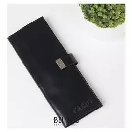 Визитница вертикальная, 2 ряда, 18 холдеров, цвет чёрный