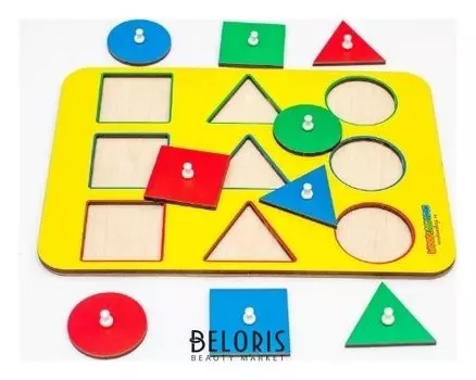 Вкладыши Монтессори Форма + цвет