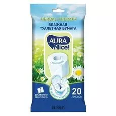 Влажная туалетная бумага "Aura", 20 шт.