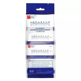 Влажные салфетки Aquaelle Medical, антибактериальные, 8 шт. * 8 уп.