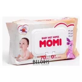 Влажные салфетки Momi, детские, 70 шт.
