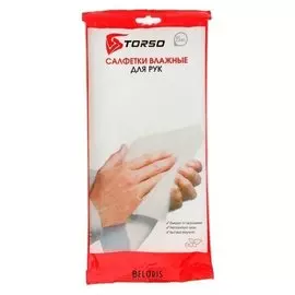 Влажные салфетки Torso, для очистки рук, 25 шт, 15×16см