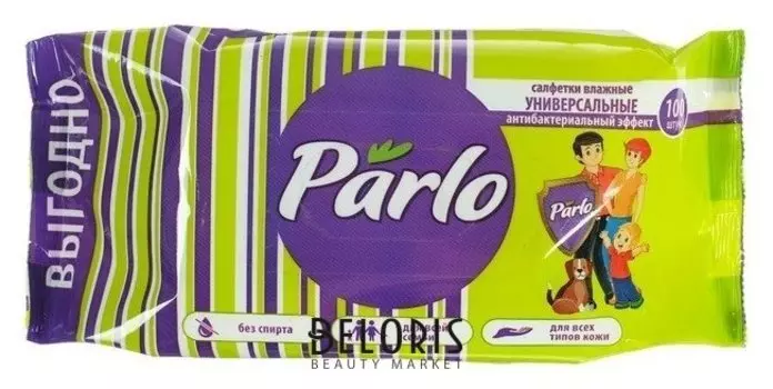 Влажные салфетки универсальные для всей семьи Parlo 100 шт