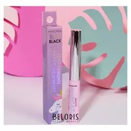 Водостойкая черная тушь с эффектом ламинирования ресниц Unicorn Tears