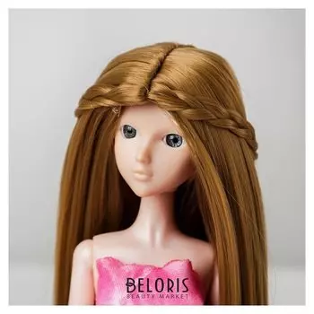 Волосы для кукол «Прямые с косичками» размер маленький, цвет 24