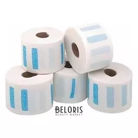 Воротнички бумажные белые для стрижки волос стандард 5 рулонов по 100 шт