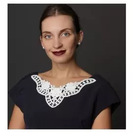 Воротник пришивной, 22 × 17,5 см, цвет белый