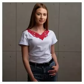 Воротник пришивной, 25 × 20 см, цвет бордовый