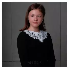 Воротник пришивной, 29 × 23 см, цвет белый