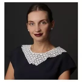 Воротник пришивной, 32 × 22,5 см, цвет белый