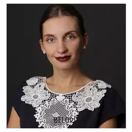 Воротник пришивной, 33 × 29 см, цвет белый