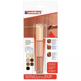 Воск для ремонта мебели Edding 8901 набор 3 шт., бук-клен (3 оттенка), шпатель