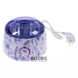 Воскоплав баночный электрический Luazon Lvpl-01, 100 Вт, 400 г, регул. темп, синие цветы