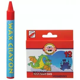 Восковые мелки Дракончик 12 цветов