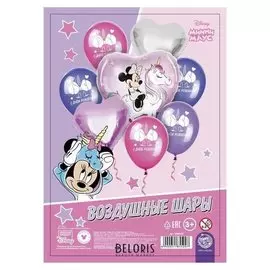 Воздушные шары, набор "Минни маус. единорог", Disney
