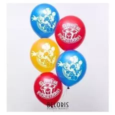 Воздушные шары «С днем рождения», микки маус и друзья, 25 шт., 12"