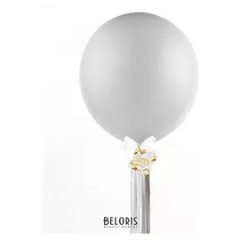 Воздушный шар, 36", с тассел лентой, белый