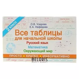 Все таблицы для начальной школы 2 класс: русский язык, математика, окружающий мир Узорова О. В., Нефёдова Е. А.