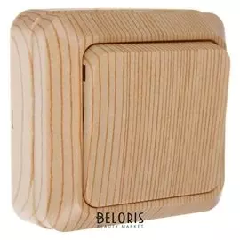 Выключатель TDM "Ладога", 10 А, Ip20, 1 клавиша,открытый, цвет сосна