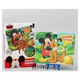 Вышивка алмазная для детей "Лучшие друзья" микки маус и его друзья, 20 х 25
