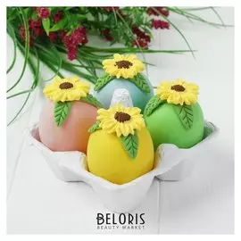 Яйца для декорирования «Подсолнухи», набор 4 шт, размер 1 шт: 6×4 см