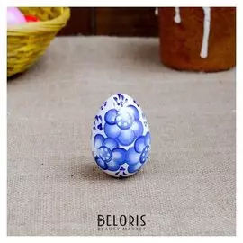 Яйцо «Гжель», белое, 7 см