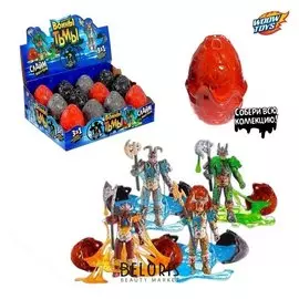 Яйцо со слаймом и игрушкой - конструктором «Воины тьмы»