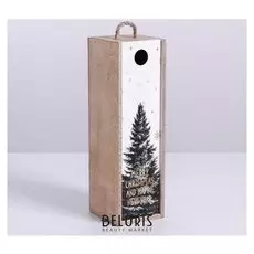 Ящик под бутылку «Новогодняя елка», 11 × 33 × 11 см