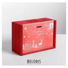 Ящик подарочный деревянный «Новогодняя посылка», 20 × 14 × 8 см