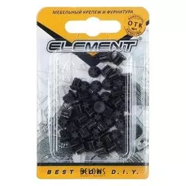 Заглушки декоративные 5 мм, темно-коричневый, 50 шт.