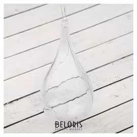 Заготовка - подвеска, раздельные части "Капля", размер собранной 5,3*5,3*11 см