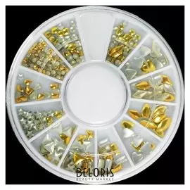 Заклёпки для декора «», 12 ячеек, цвет золотистый