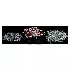 Заклёпки для декора, 3 подложки, 1,5 мм, цвет красный/чёрный/серебристый