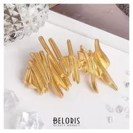 Заколка-автомат для волос "Грандэ люкс" 4х7 см, золото