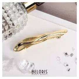 Заколка-автомат для волос "Либерти" 1,2х8 см нежная волна, золото