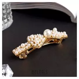 Заколка-автомат для волос "Моника" бантик белый